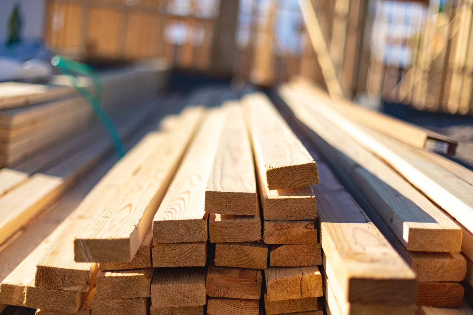Wood Framing Boards - Construction Building Products and Materials Background Photo Series